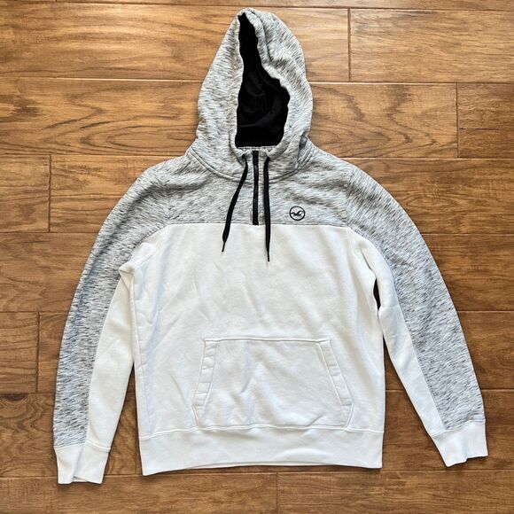 Hollister Hoodie Hooded Sweatshirt Men's Size M White/Gray - Picture 1 of 9